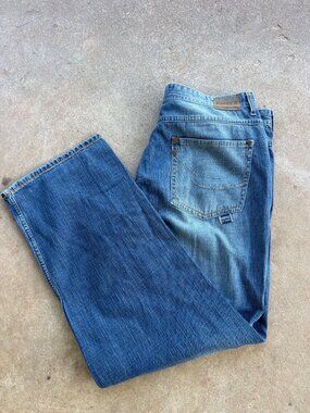 Vintage Enyce Baggy Hip Hop Y2K Blue Denim Jeans Size 38 Mens K3
